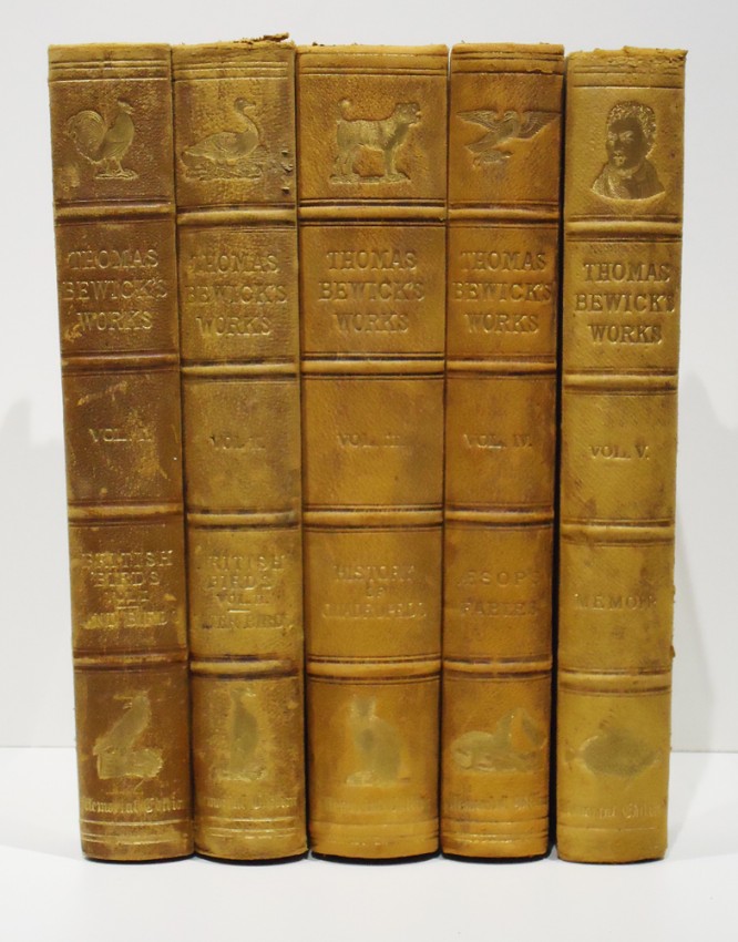 Bewick (Thomas) WORKS (Memorial Edition) 5 volumes. Title page vignettes, numerous black and white