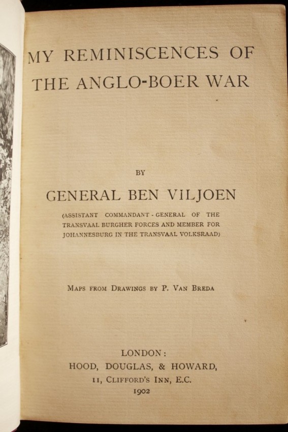 General Ben Viljoen My Reminiscences of the Anglo-Boer War (1902) Publisher's red cloth binding with - Image 4 of 4