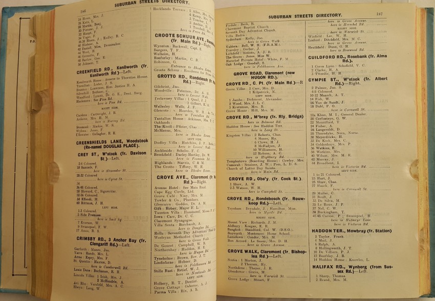 Juta & Co. (Compilers) Juta's Directory of Cape Town Suburbs and Simon's Town 1926 Staining of - Image 4 of 4