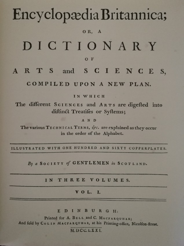 A Society of Gentlemen in Scotland Encyclopaedia Britannica, Facsimile of first edition of 1771 (3 - Image 2 of 4