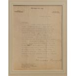 Theodore ROOSEVELT (1858-1919). An important 1 page typed letter signed, to Dr. Alexander Lambert