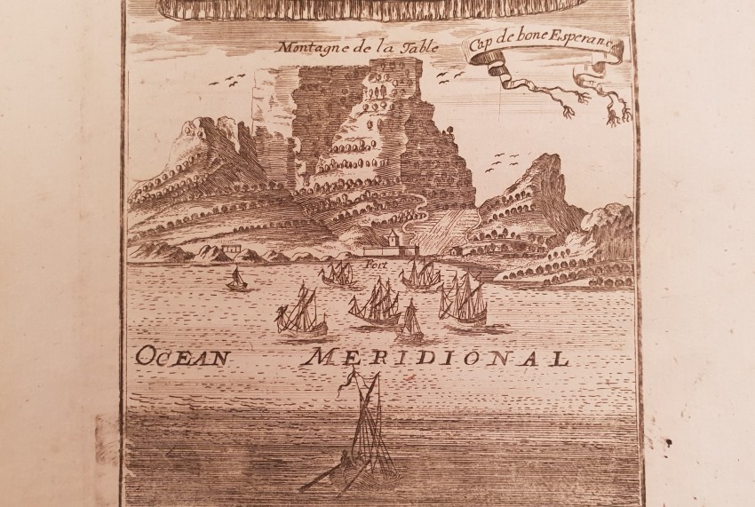 Mallet Allain Manesson (1630-1706) CAP DE BONE ESPERANCE View of Cape of Good Hope of 1719 by Allain - Image 4 of 4