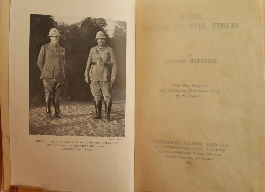 Moore Ritchie With Botha in the Field. Insect damage to spine and some scattered light foxing. - Image 2 of 4