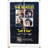 Poster: THE BEATLES LET IT BE Full colour unbacked poster on a black background - folio 27 x41