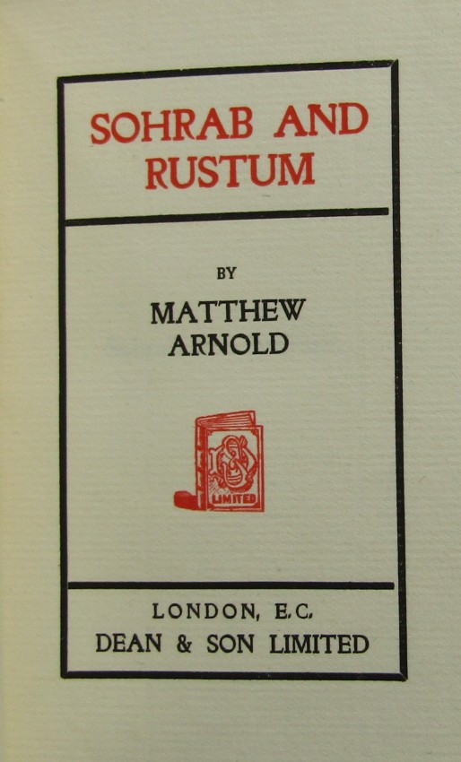 Matthew Arnold Sohrab and Rustum 1 volume. Fine bindings by Riviere & Son. Full calf blue covers - Image 3 of 4