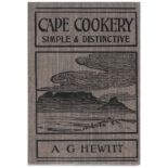 Hewitt (Alison Gray) CAPE COOKERY Sixth edition revised and enlarged. Sixth edition: 110 pages,