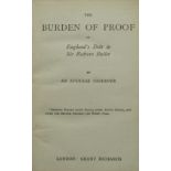 An Average Observer THE BURDEN OF PROOF 1 volume. Second edition October 1902. Scarce publication.