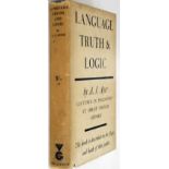 A.J. Ayer LANGUAGE, TRUTH AND LOGIC" - SCARCE FIRST EDITION IN DUSTWRAPPER AUTHOR'S FIRST BOOK,