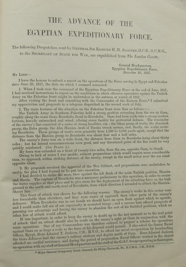 H. Pirie-Gordon. (Military Editor); T. E. Lawrence A Brief Record of the Advance of the Egyptian - Image 4 of 4