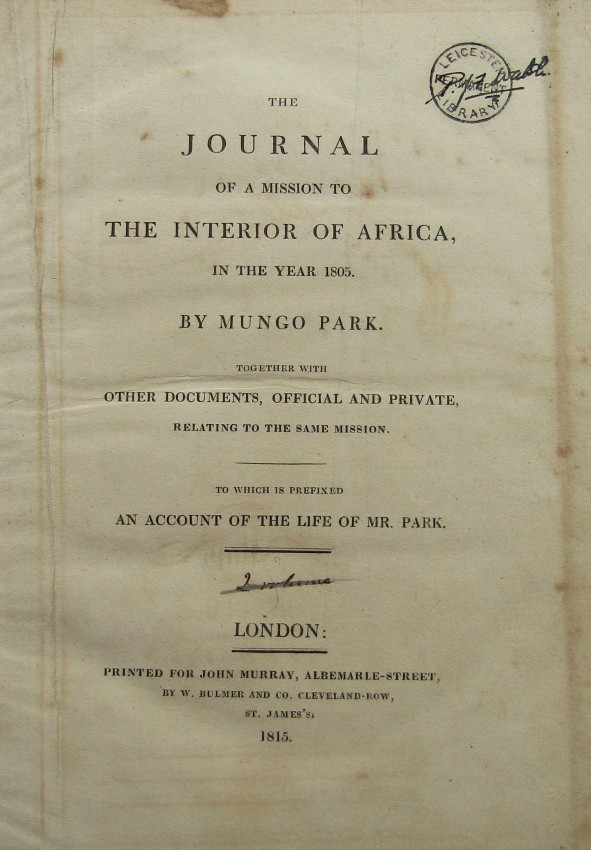 Mungo Park The Journal of a Mission to the Interior of Africa, in the Year 18051 volume. Large - Image 3 of 4