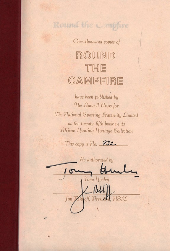 Henley ( A.M.H.) ROUND THE CAMPFIRE (Limited edition signed by the author) Foreword by Jim Rikhoff - Image 2 of 4