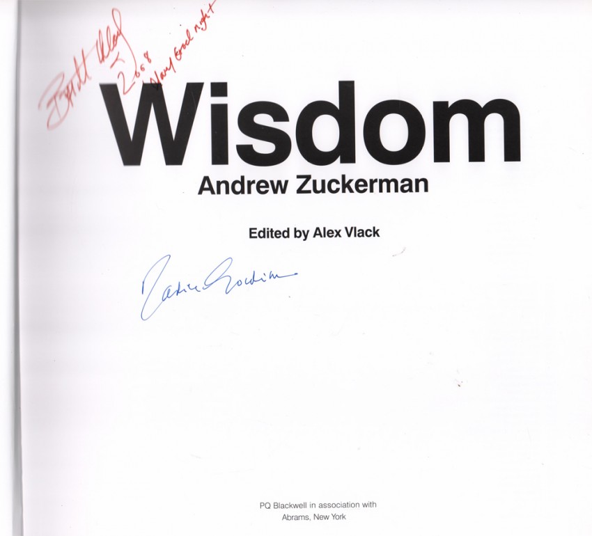 Zuckerman (Andrew) WISDOM (signed by many of the prominent figures featured in the book including - Image 3 of 4