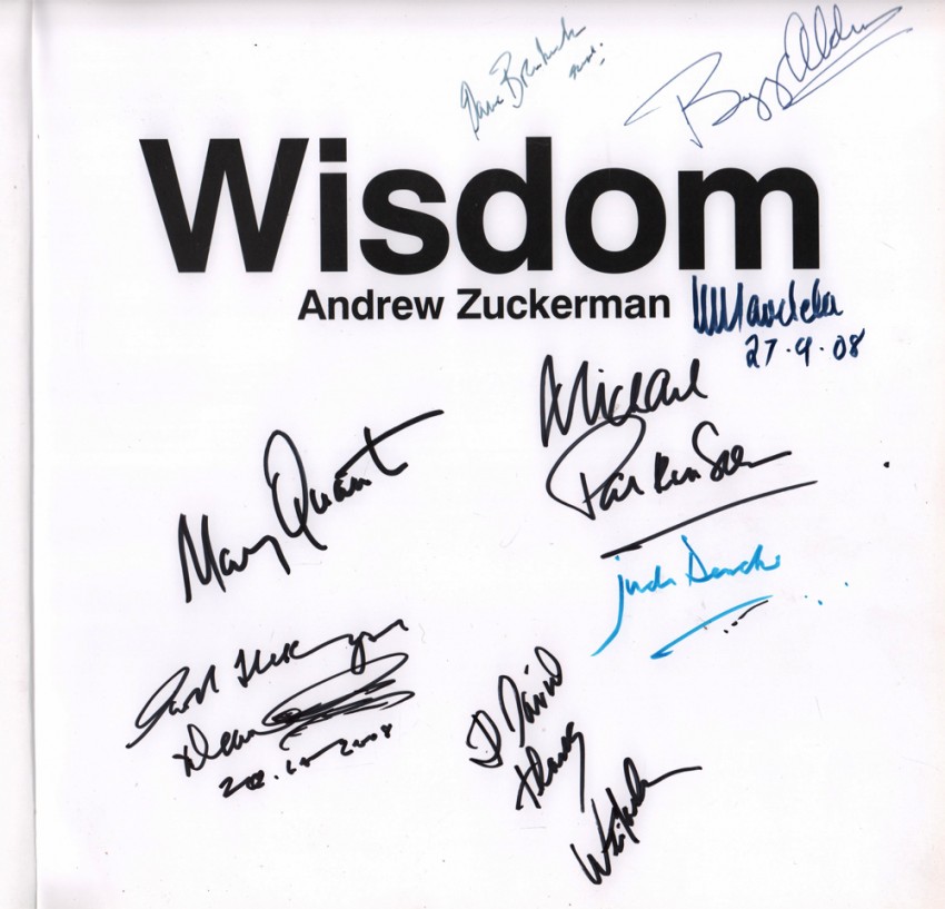 Zuckerman (Andrew) WISDOM (signed by many of the prominent figures featured in the book including - Image 2 of 4