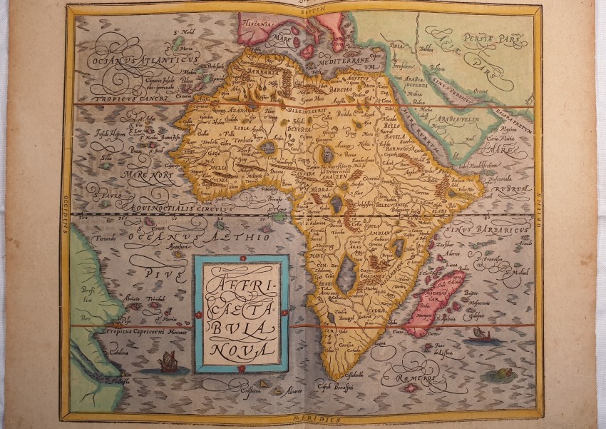 Sebastian Munster (1488-1552) Affricae tabula novaMap of Africa of late 16th century by the german