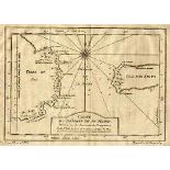 BELLIN. CARTE DU DETROIT DE LE MAIRE. TIERRA DEL FUEGO. ISLA DE LOS ESTADOS. 1753.Dressée sur les