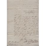 Markham, Plasket, Rivers & Steyn. ALS to Benjamin Moodie dd. 11th July 1827.Writer (Markham) was