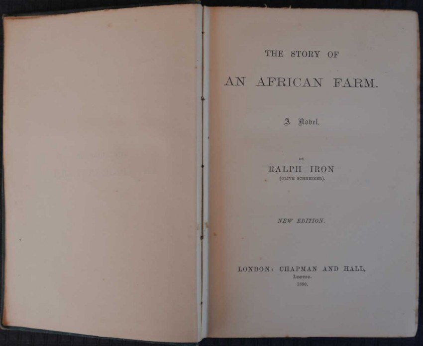 Schreiner (Olive - 'Ralph Iron') / Cronwright-Schreiner (S.C.) Lot of 2; THE STORY OF AN AFRICAN - Image 2 of 4