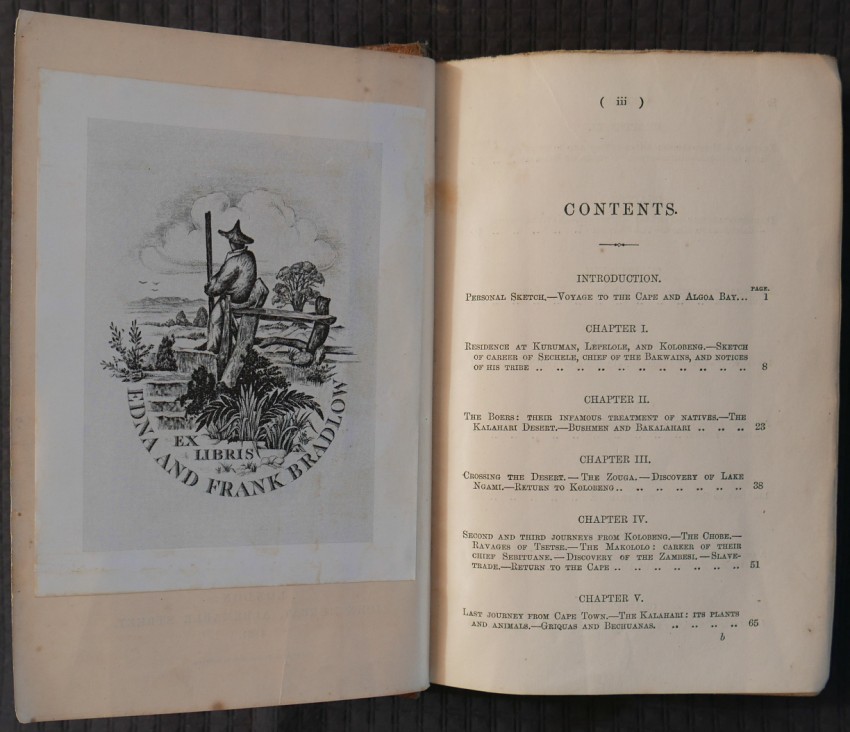 Livingstone (David) LIVINGSTONE'S SOUTH AFRICAix plus 436pp. Original cloth hardcover with faded - Image 3 of 4