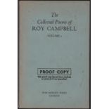 Campbell (Roy) THE COLLECTED POEMS OF ROY CAMPBELLVOLUME 3 Proof copy. 144 pages, grey paper
