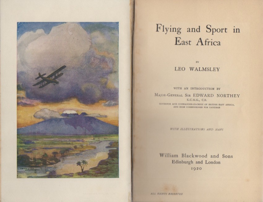 Walmsley, Leo Flying and Sport in East AfricaWalmsley flew for the British during the East African - Image 2 of 4