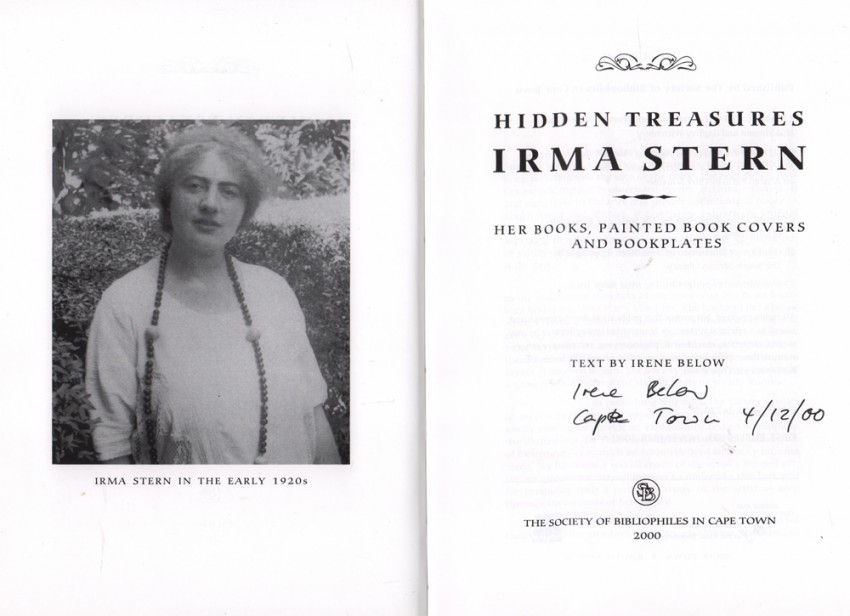 [Stern (Irma)] HIDDEN TREASURES: IRMA STERN (Signed by the author) Text by Irene Below First - Image 2 of 2