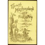Fitzpatrick (J. Percy) THROUGH MASHONALAND WITH PICK & PEN64 pages, original pictorial yellow