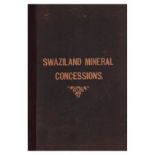 Ryan (Sydney T.) SKETCH MAP OF SWAZILAND: MINERALS & METAL CONCESSIONS750 x 1025 mm, printed in