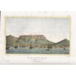 De Sainson VUE DE LA VILLE DU CAPHand coloured lithographic view of Cape Town and Table Mountain.