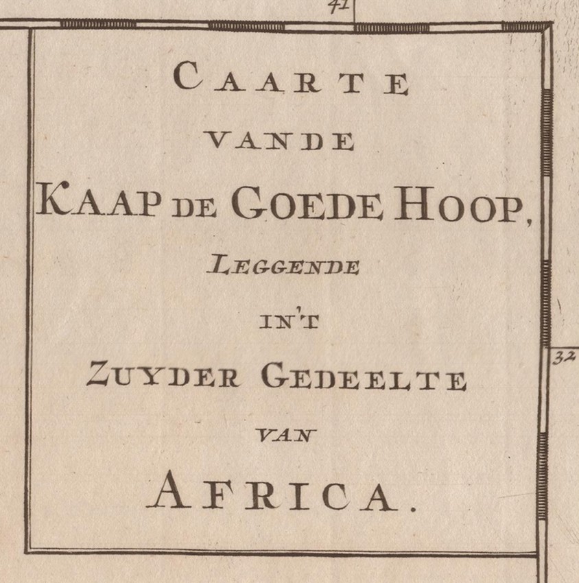 Peter Kolbe (Balthasar Lakeman) Caarte van de Kaap de Goede Hoop [Map of the Cape of Good Hope] - Image 2 of 2