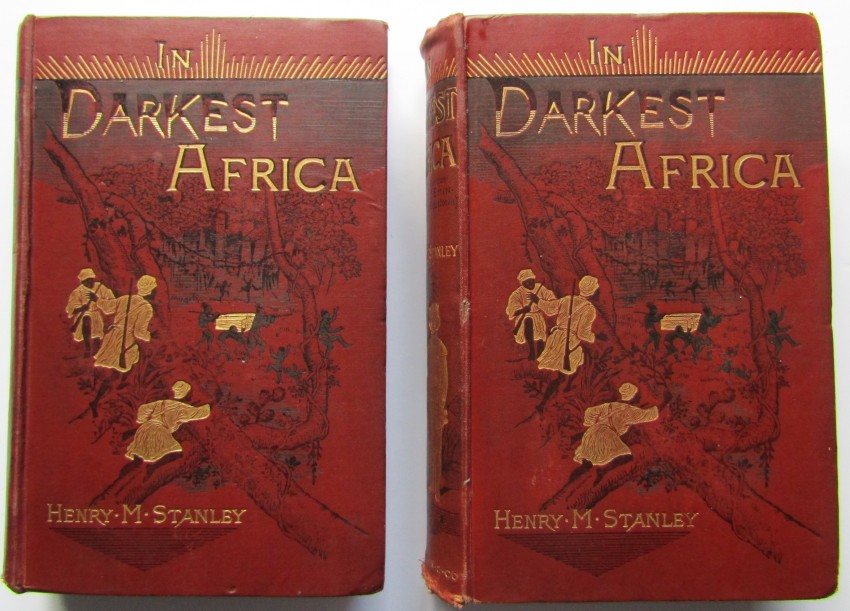 Henry M. Stanley In Darkest Africa2 Volumes. First edition set 1890. The two large fold-out maps are