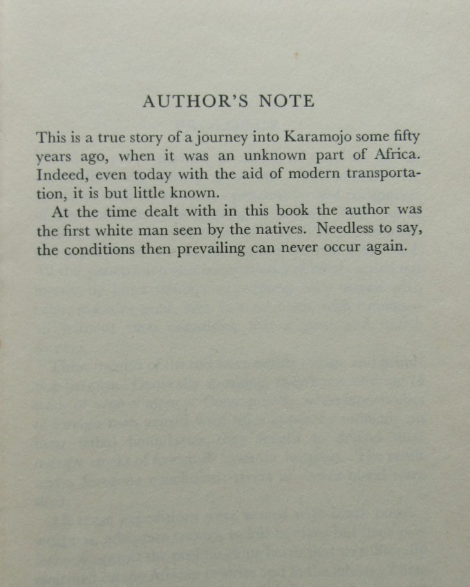 W. D. M. Bell Karamojo Safari1 volume. Scarce first [London] edition 1949. Green cloth covers. Red - Image 4 of 4