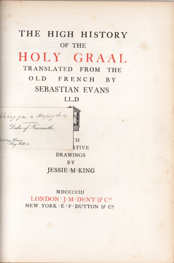 Evans (Sebastian) THE HIGH HISTORY OF THE HOLY GRAALxvii + 379 pages, frontispiece on India paper - Image 4 of 4