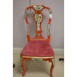 An antique occasional chair