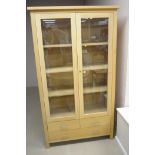 Modern oak display cabinet