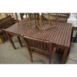 Garden table and four chairs