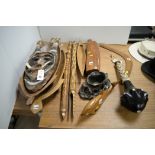 Wooden tribal and tourist items