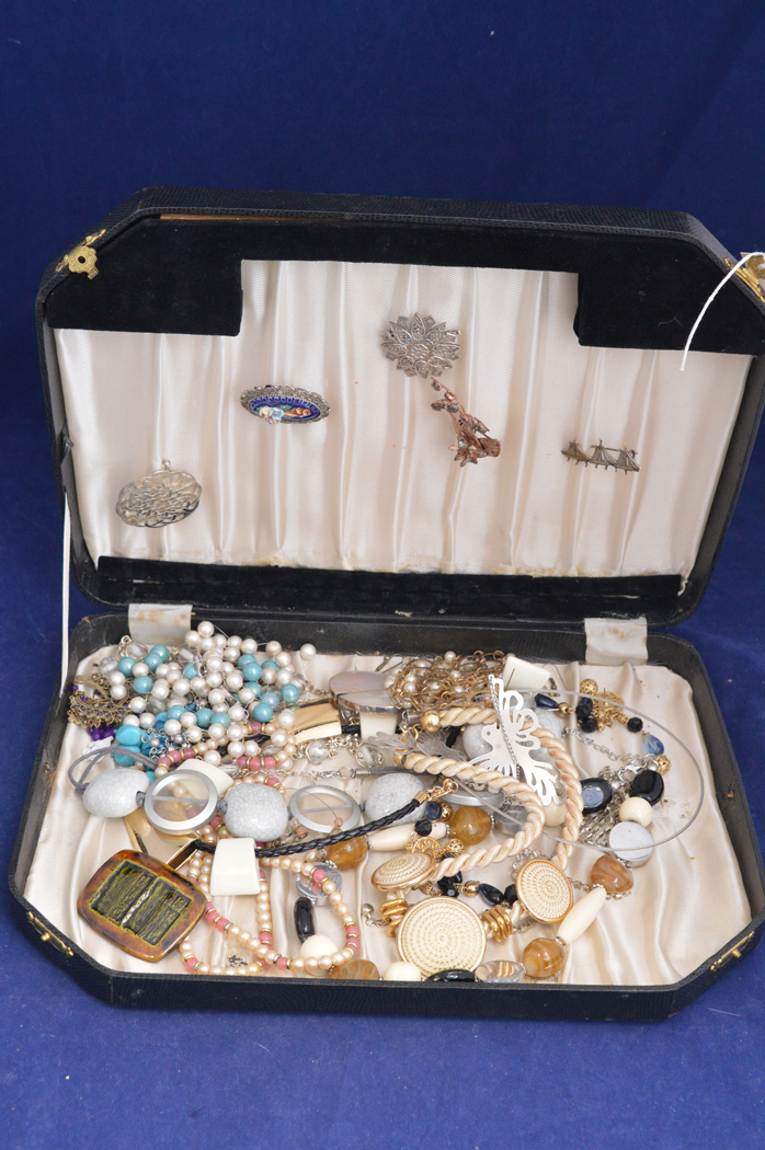 A box of costume jewellery