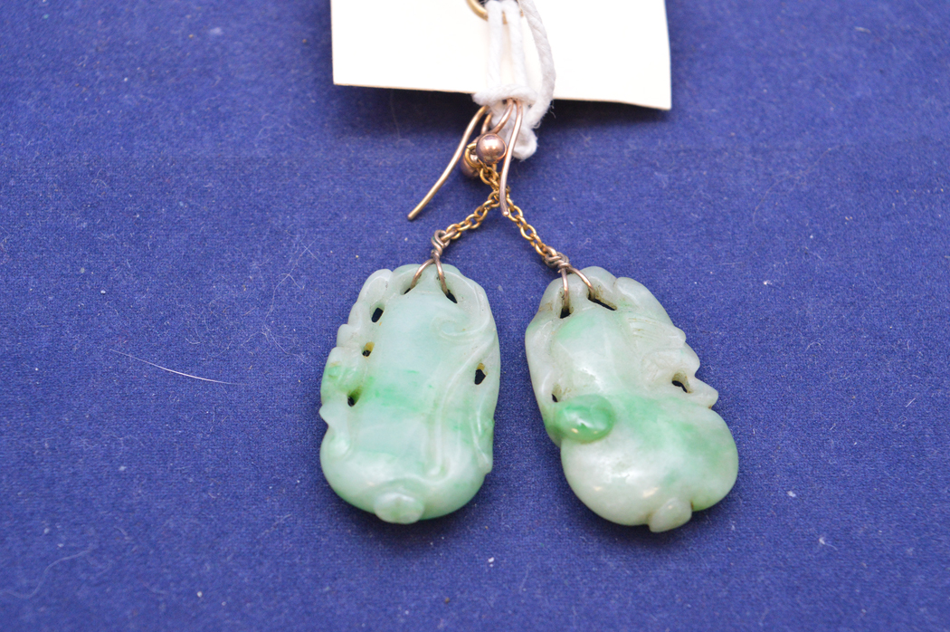 Jade earrings