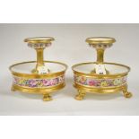 Large pair of Coalport circular tazza