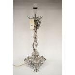 Silver plated table lamp