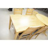 Dining table and chairs