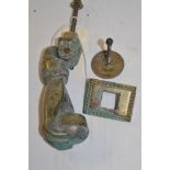 Brass door knocker and hook