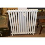 A cast iron radiator.