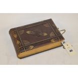 victorian musical box photograph album with key