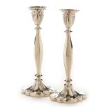 Pair of silver candlesticks