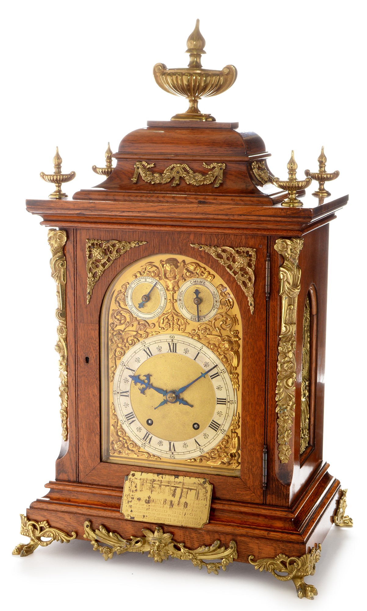 An large German presentation bracket clock.