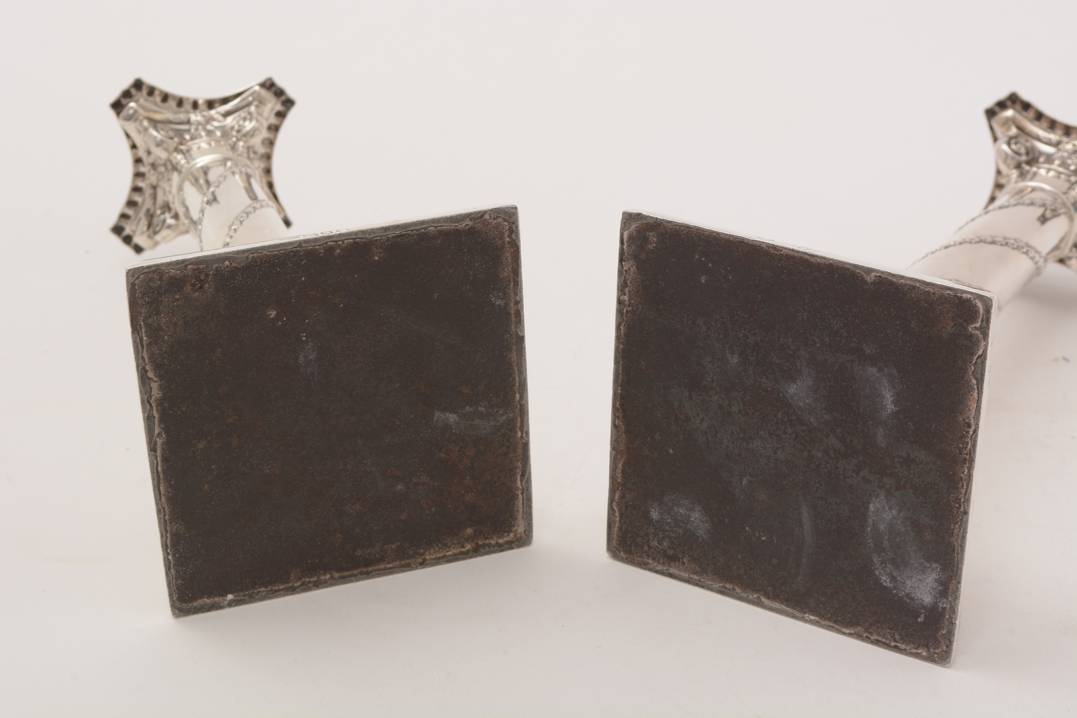 Pair of silver candlesticks - Image 8 of 8
