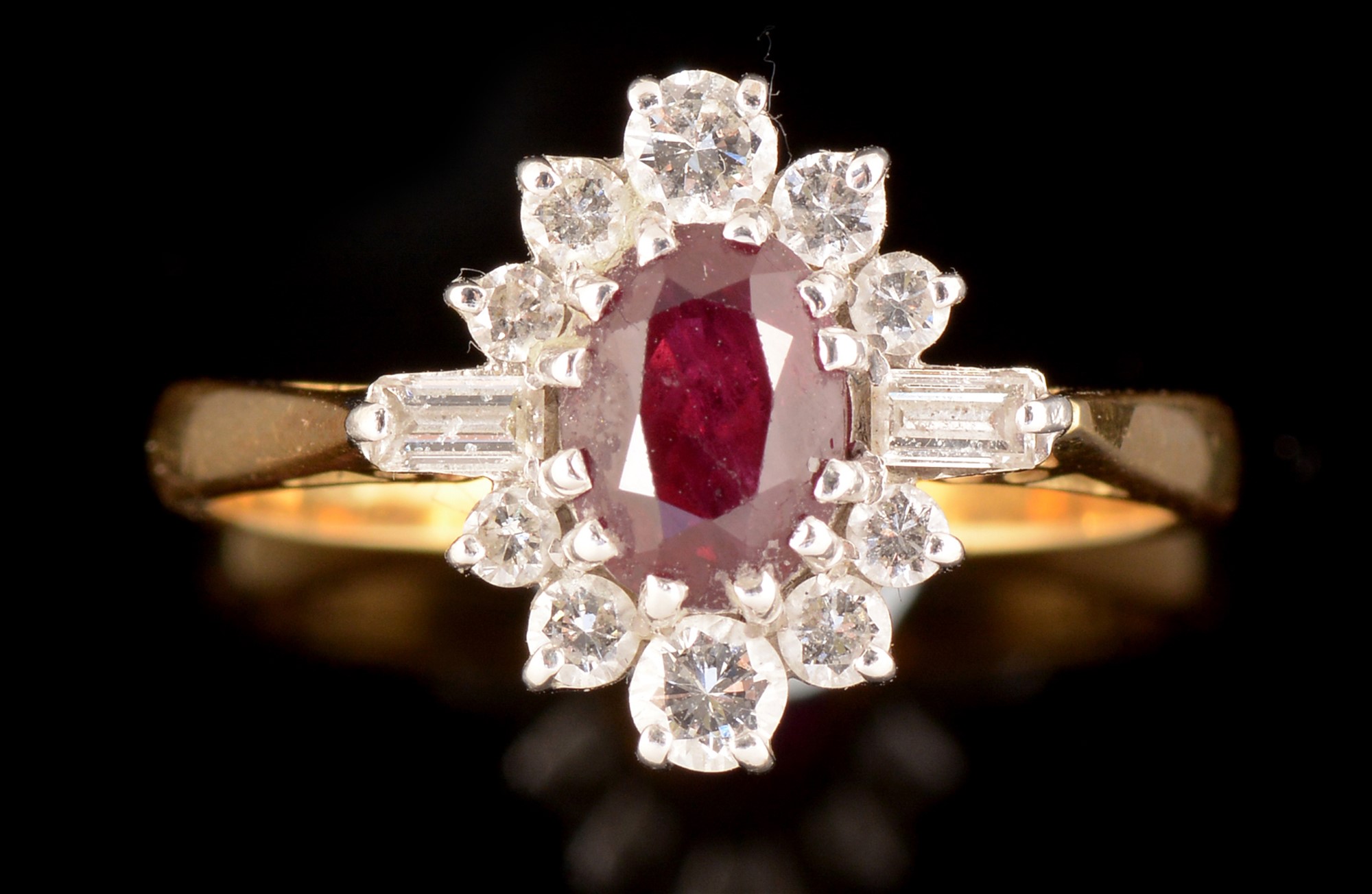 Ruby and diamond ring