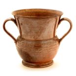 A rare Nottingham brown saltglaze loving cup.