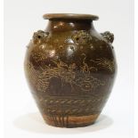 Chinese stoneware urn.